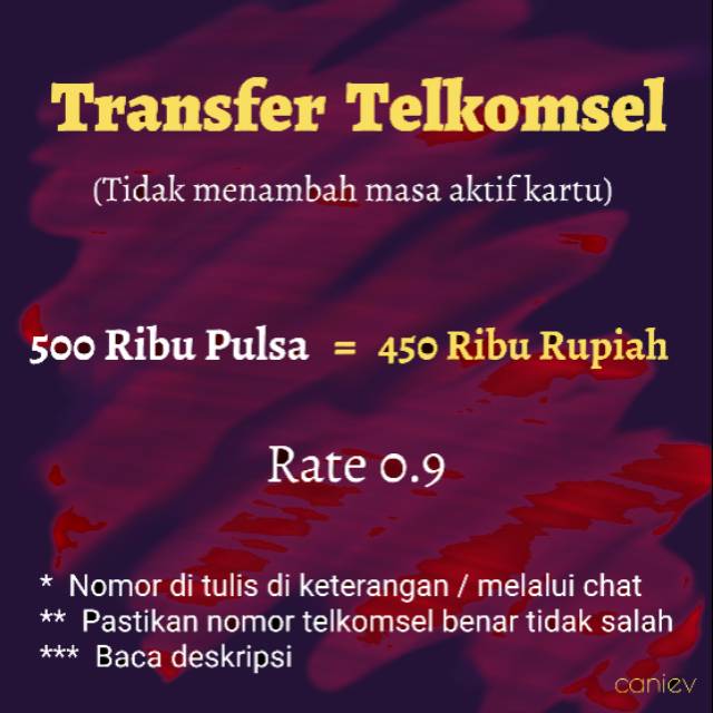 Pulsa transfer telkomsel 500 Ribu