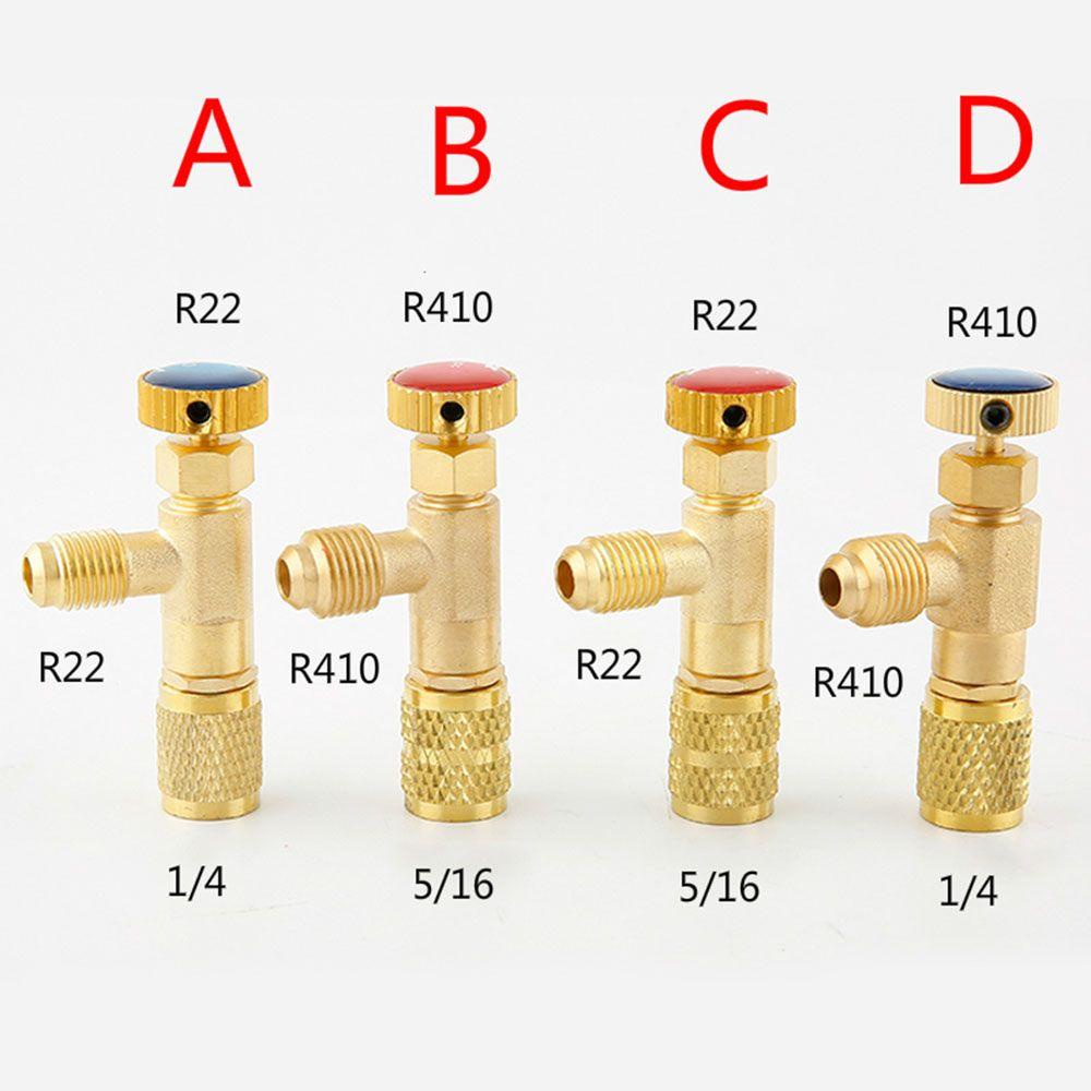 Solighter Safety Valve Adapter Charging Ac1Per4 &quot;5 /16&quot; Inch Male/Famale Alat Pendingin