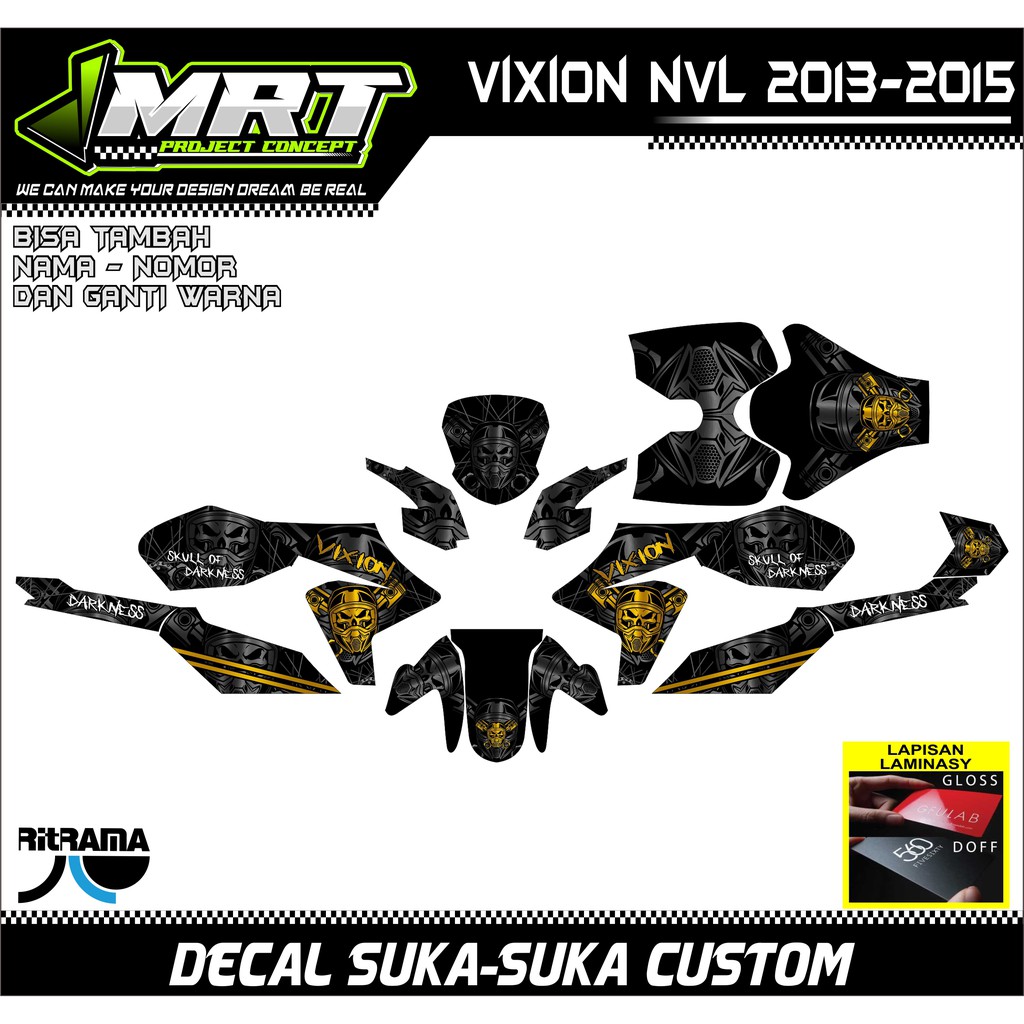 decal vixion lighting stiker motor vixion new decal vixion nvl stiker motor vixion 2014