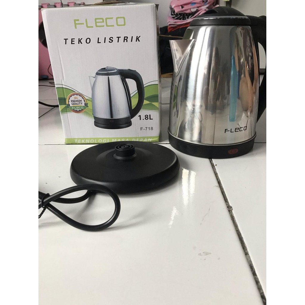 Big Sale Teko Kettle Listrik Stainless Steel Fleco