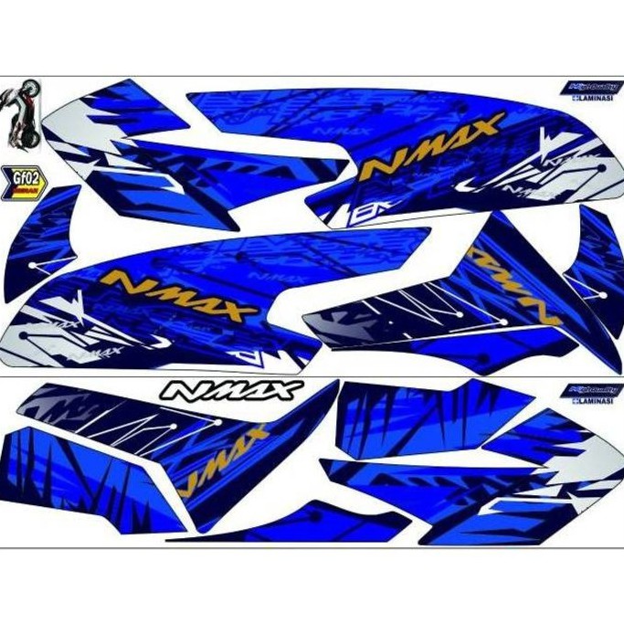 STIKER NMAX 155 biru keren STRIPING NMAX stiker motor nmax TERBARU non DECALNMAX 2019 hitam biru