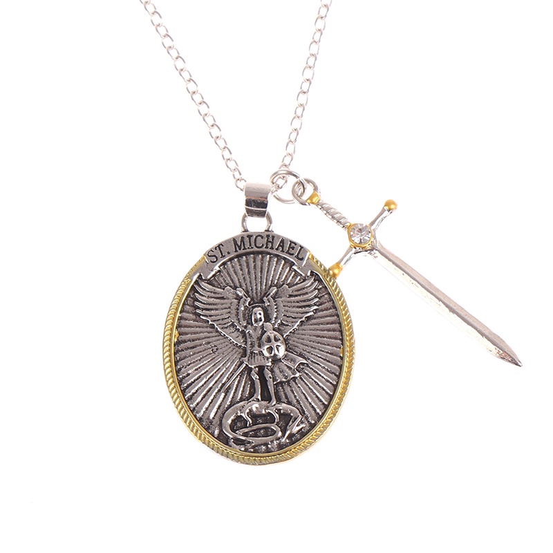 Patron Saint Kalung Rantai Dengan Liontin Michael The Archangel Untuk Wanita