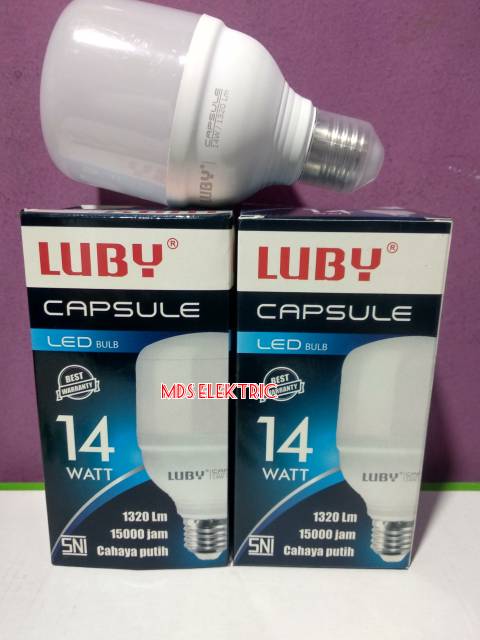 LAMPU LED LUBY CAPSULE 14 WATT CAHAYA PUTIH