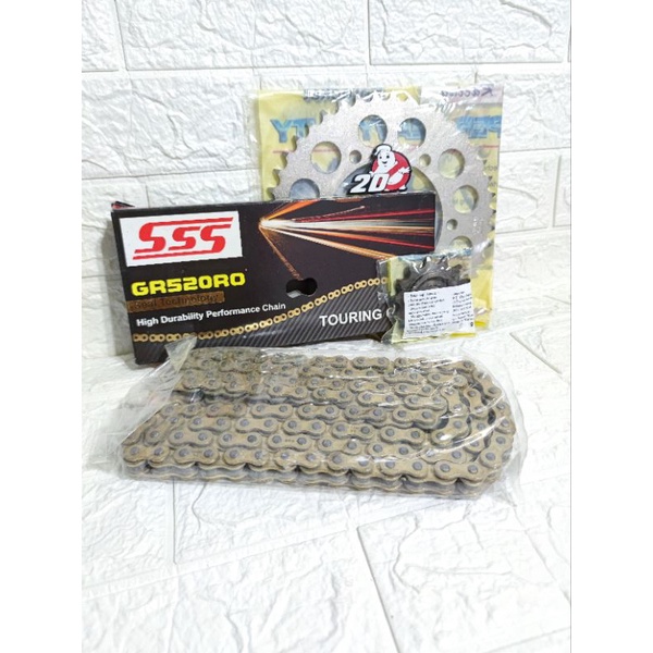 gear gir set sss 520 r25 mt25 rantai sss ro oring