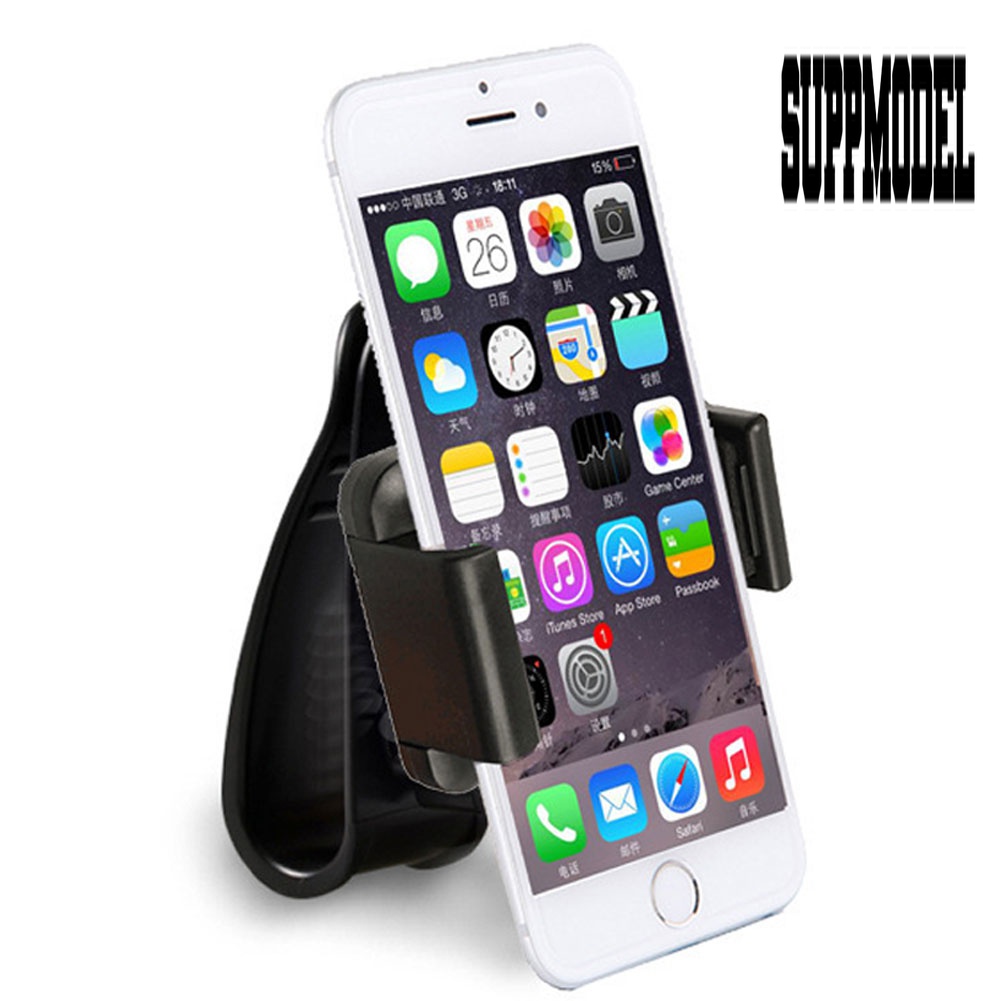 Stand Mount Sun Visor Mobil Rotasi 360 ° Holder Handphone / iPhone / Samsung / GPS