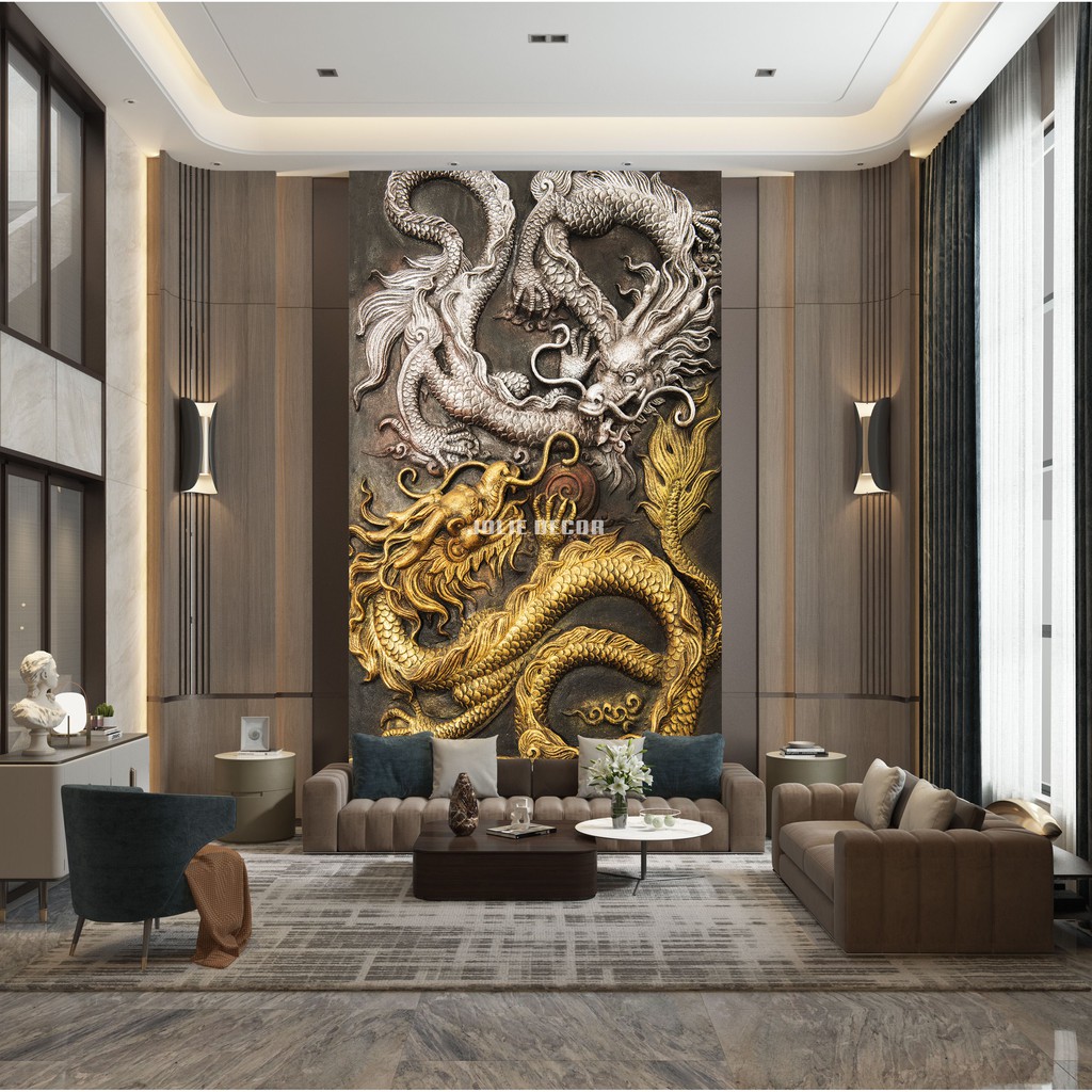 Wallpaper Dinding Custom Mural Tema Chinoiserie Oriental
