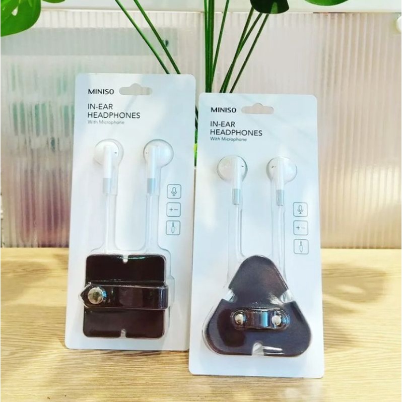SPECIAL SALE MINISO BUSINESS STYLE EARPHONES WITH STORAGE CASE / HEADSET