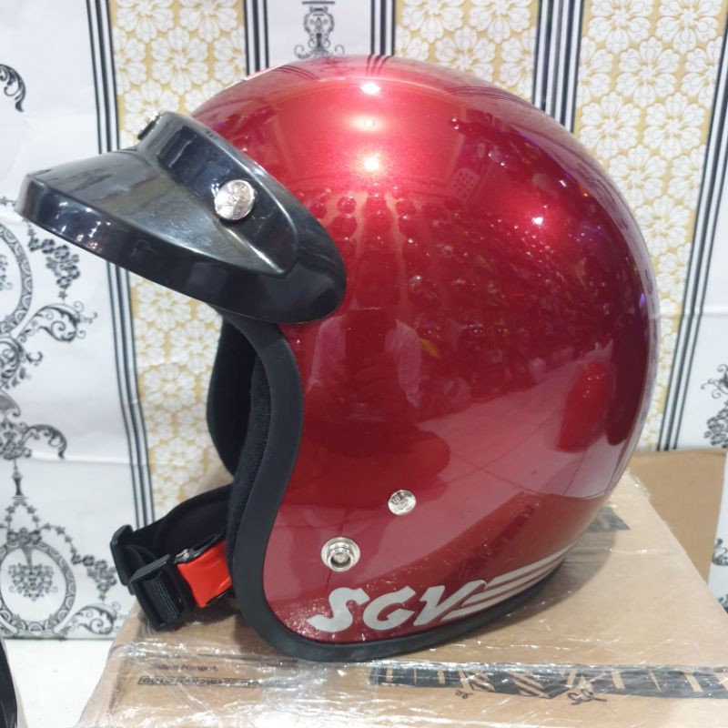 helm sgv ori malaysia warna merah maron / biru barang langka