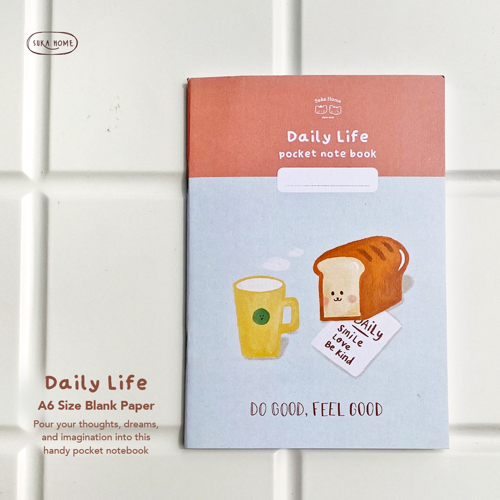 Daily Life Pocket Notebook | Diary Agenda | Buku Catatan | Journal Book |  Buku Kecil Mini | Diary Catatan Aesthetic A6 Size 30 halaman by Suka Home