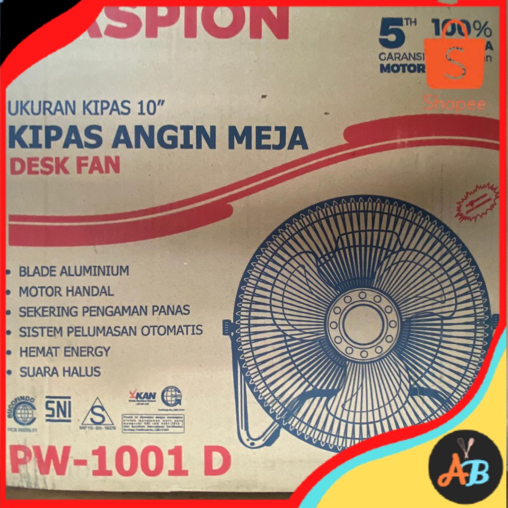Kipas Angin dinding lantai  Industrial Fan Meja Maspion 10" PW 1001D / PW1001D