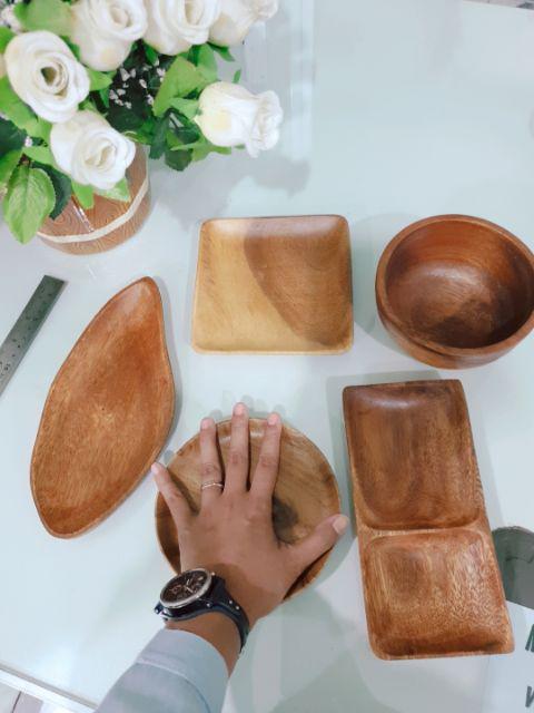 Set Mangkok Piring Sendok Garpu Kayu Oesing Craft