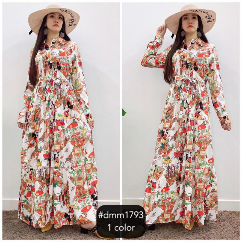 DRESS BANGKOK PREMIUM /GAMIS GUCCI MICKEY MOUSE