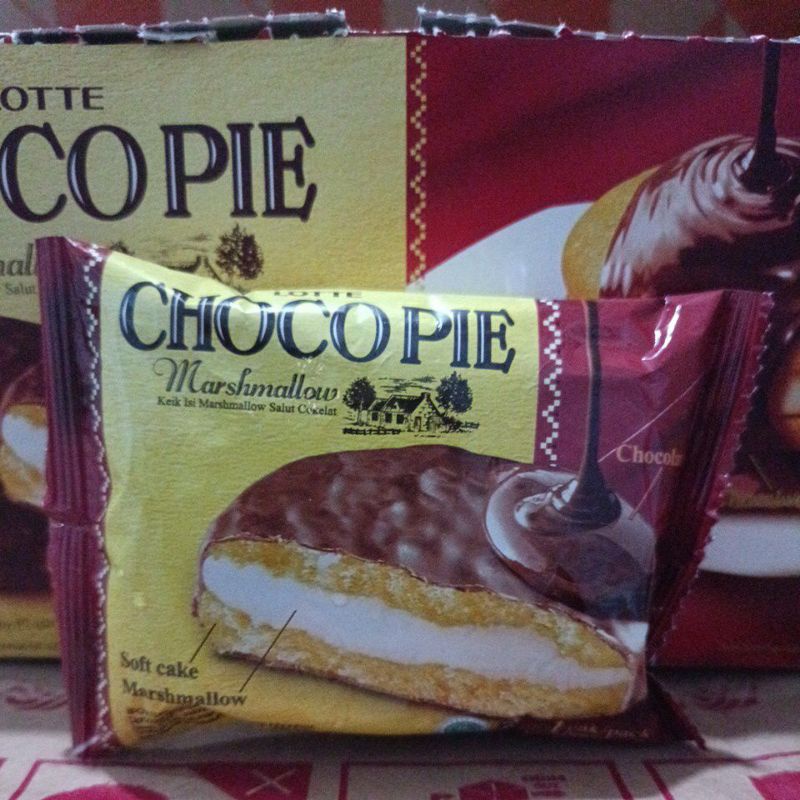 ECER || Lotte Chocopie Choco Pie Marshmallow berbalut coklat 28 Gr sedap/YS.OLSHOP2020