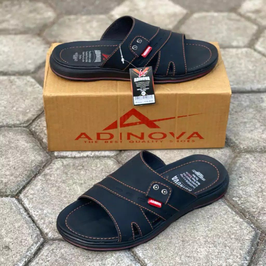 SANDAL ADINOVA AD-05 | SANDAL KULIT CASUAL PRIA ORIGINAL