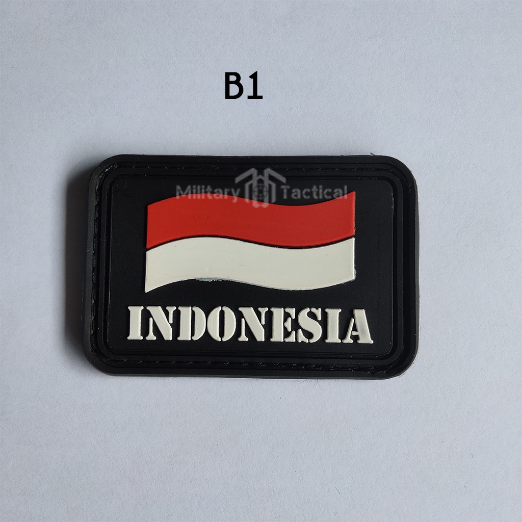 PATCH RUBBER BENDERA INDONESIA | SIAP TEMPEL