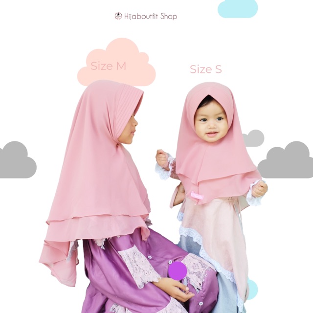 KHAMINI (khadijah mini) - Khimar anak 2 layer