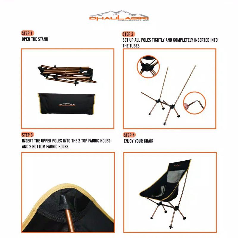 Folding chair atau kursi lipat fc 802 Dhaulagiri