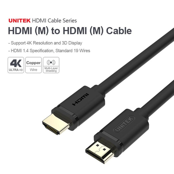 Unitek HDMI To HDMI 2.0 Cable 4K / 60p with HDR10 Premium Y-C137M 1.5M