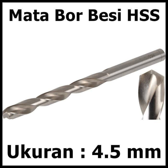 Mata Bor Besi ukuran 4.5mm 4.5 mm drill bit