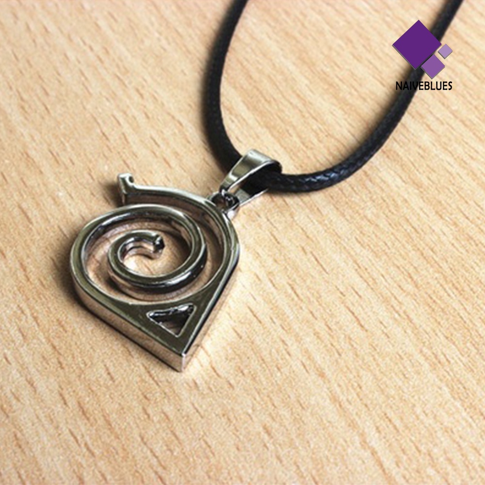 Naiveblue Kalung Rantai Dengan Liontin Anime Naruto Bahan Metal Untuk Unisex / Pria / Wanita