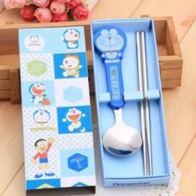 Set Sendok Dan Sumpit Karakter  New