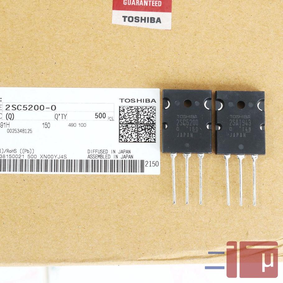 ✨IMPORT✨ Transistor set TOSHIBA 2SC5200 2SA1943 Original Japan produck terbaik