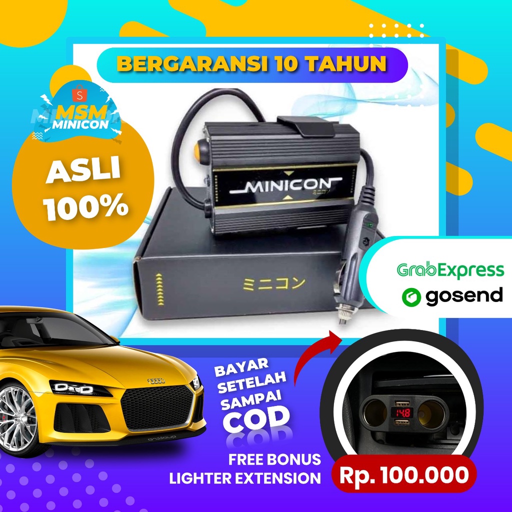 MINICON VOLT STABILIZER AKI ACCU PENGHEMAT BAHAN BAKAR MOBIL ASLI ORIGINAL GARANSI 10 TAHUN