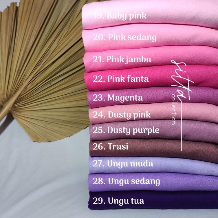 Harga Spesial (PART.2) Hijab Jilbab Instan Pet Antem Bahan Kaos Khadijah Polos Size L Ori By Sitta H
