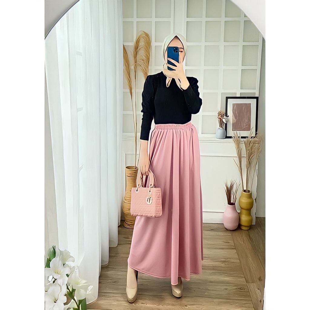 [12.12] RX FASHION -  ROK KERJA WANITA / ROK POLOS / BASIC SKIRT / ROK POLOS MAYUNG / ROK MUSLIMAH