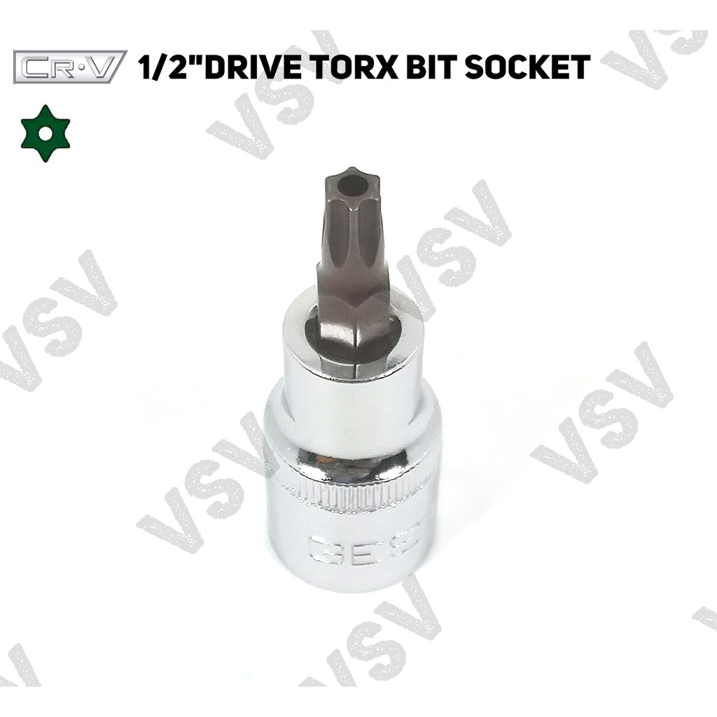 Gestar Torx Bit Socket 1/2&quot;Dr T60 Kunci shock L Bintang Lubang Sock