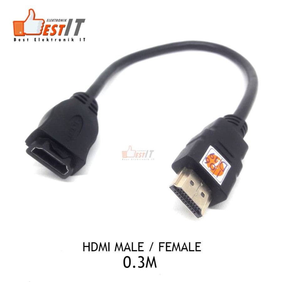 Kabel HDMI Extension Extender HDMI Perpanjang Male To Female 30cm