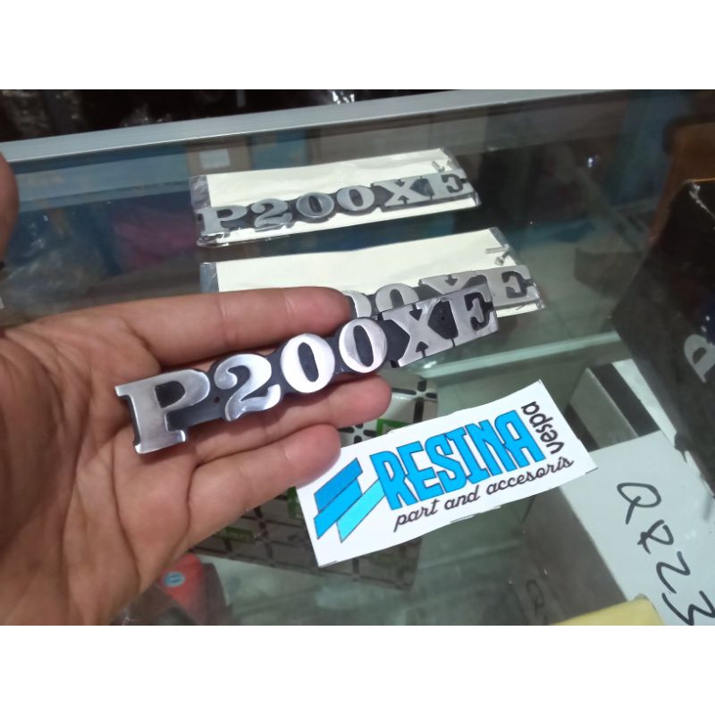 Emblem emblim tepong vespa spartan p200xe almunium bagus