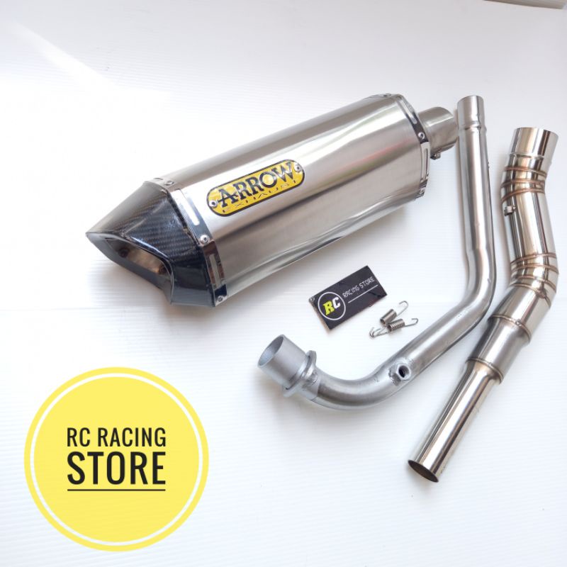 Knalpot Racing ARROW Exhaust Stainless dan Carbon CB150 - Cbr150 - R15 - Vixion - MX135 - Mx King Gs