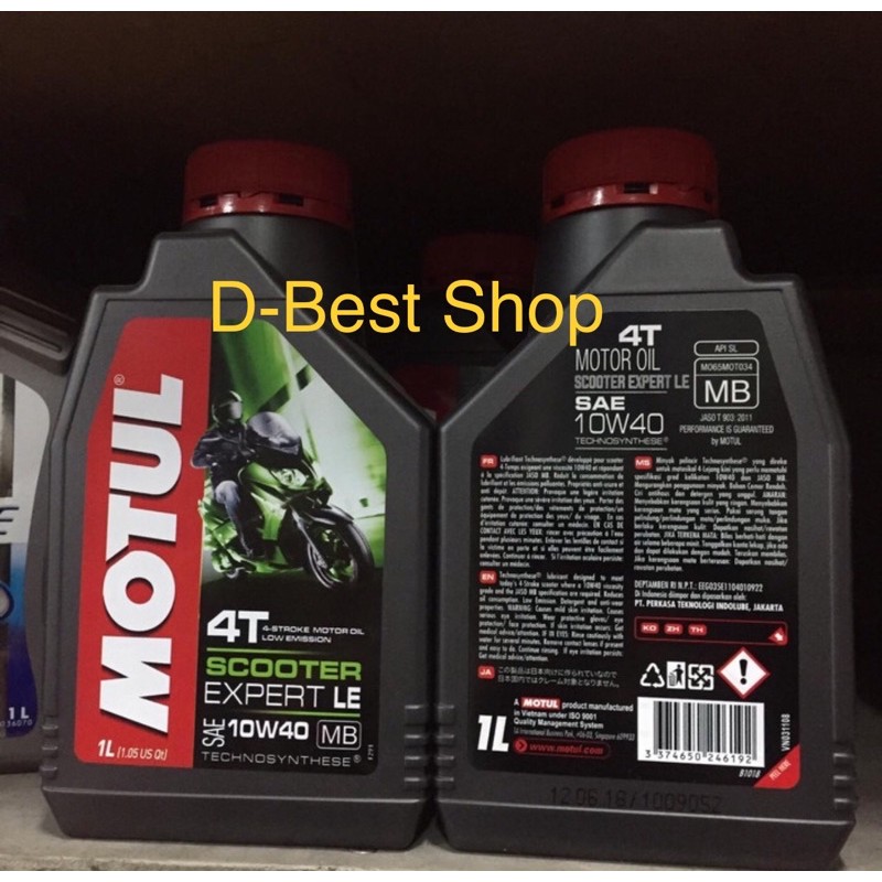 OLI MOTUL SCOOTER EXPERT LE SAE 10W-40 1liter