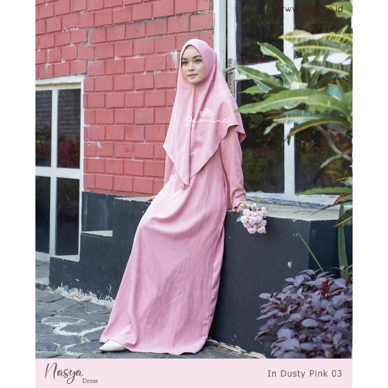 NASYA DRESS || Gamis Syari Baby Corduroy Original by Jasmine Lidia Hadiwinoto