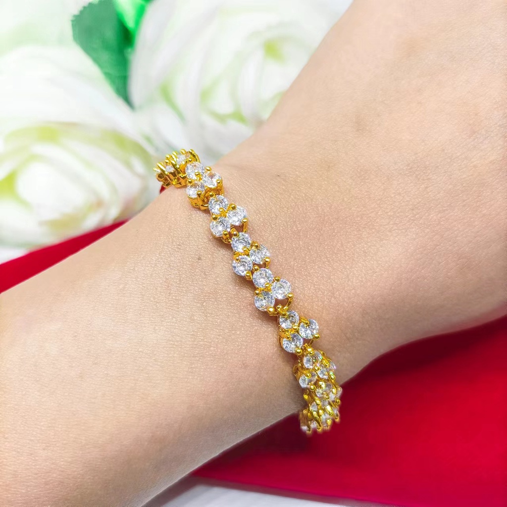 Gelang Serut xuping perhiasan lapis Emas 24k Bracelet