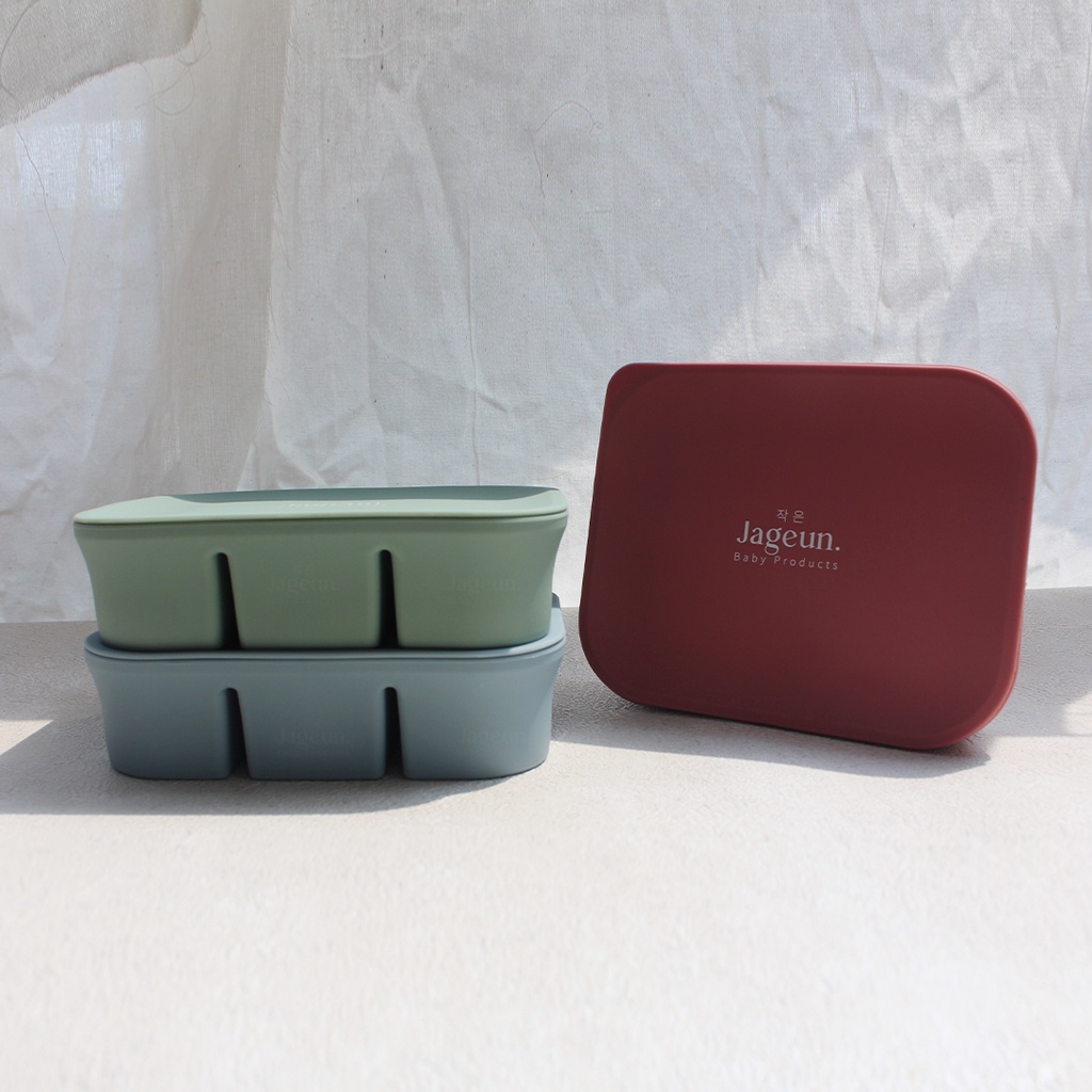 JAGEUN Premium Silicone Food Container Cube &amp; Freezer Tray | Storage Tempat Beku Mpasi Bayi