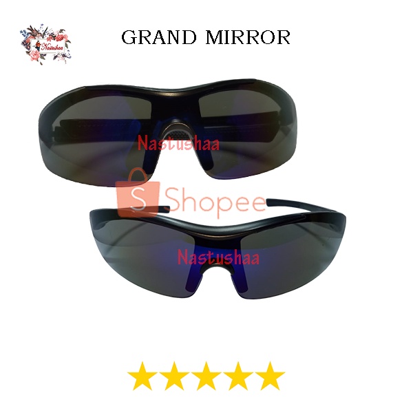 (READY COD) Kacamata Santai Bersepeda Outdoor Sport Lensa Mirror Sunglasses Man / Woman Kaca mata Sepeda Sporty Wraparounds