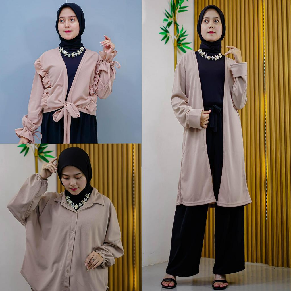 Bundling orchid coksu 3 pcs casual / Outer kemeja long outer / bundling outer kemeja long outer terbaru 2023