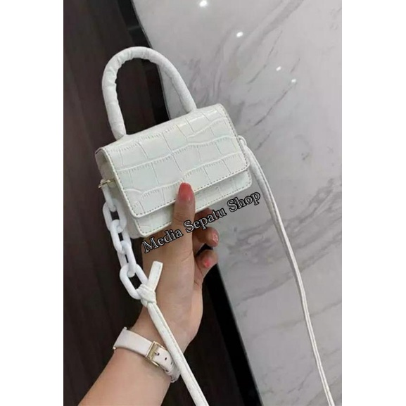 Tas Mini Croco/Tas Selempang Wanita/Tas Handle MEDIA SS-008 Terpopuler