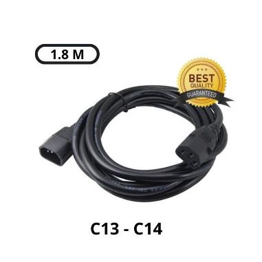 Cable power NB c13 to c14 1.5m 3x0.75mm - Kabel power cord Cpu pc to monitor led lcd 1.5 meter