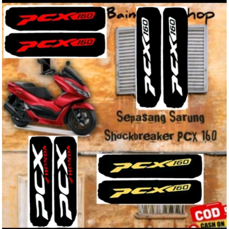 Sarung shock breaker dan cover shock belakang Motor Universal Bahan Nylon Anti Air pcx160