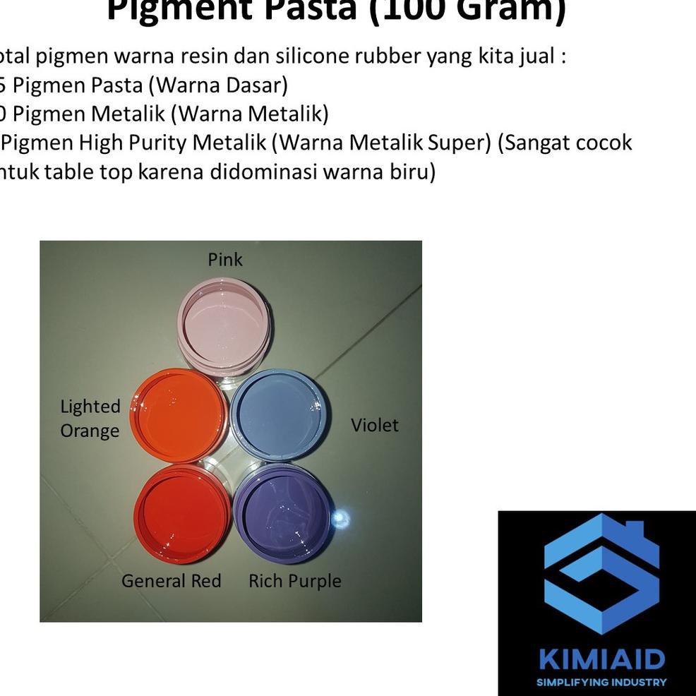 ➸ Pigmen Resin 100 Gr - Pewarna Resin - Cat Epoxy Resin Bening - Silicone Rubber - Resin Bening ☇