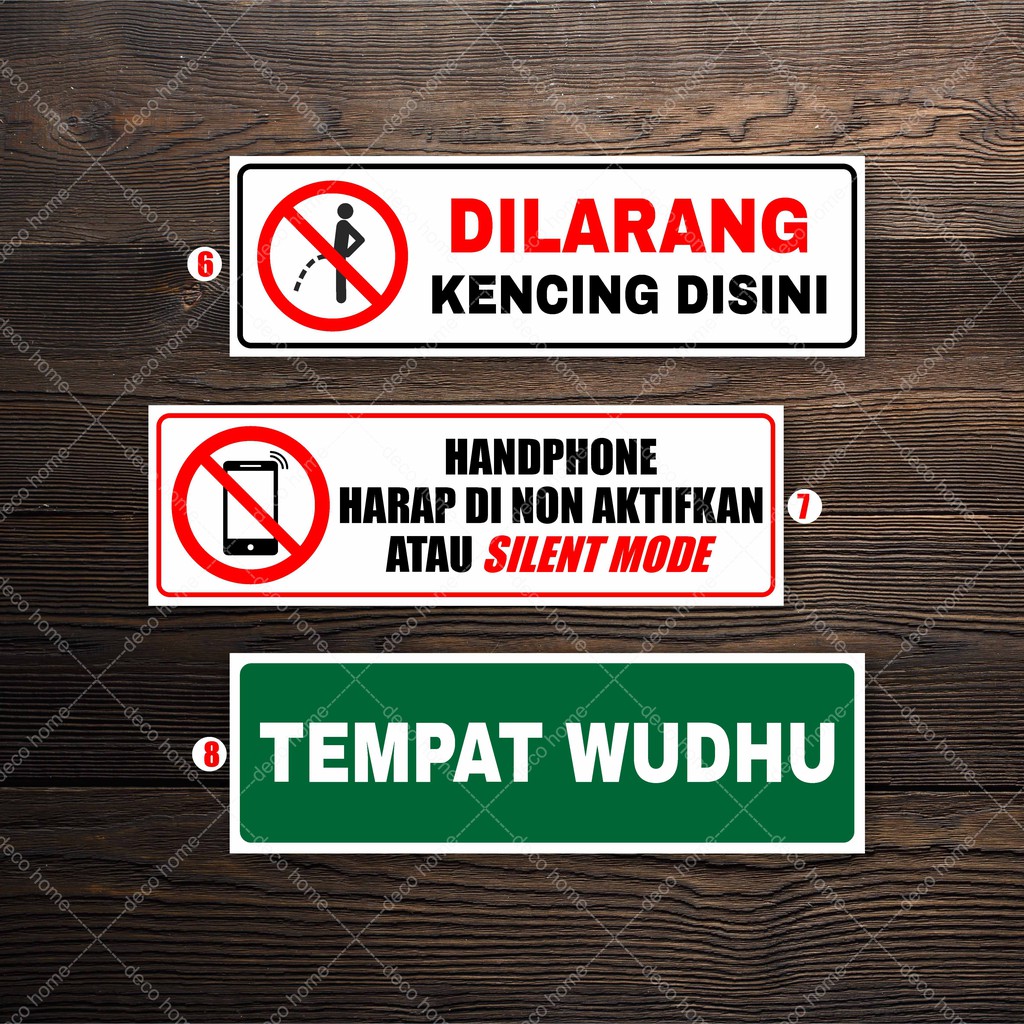 Sticker Sticker Musholla Tempat Wudhu Batas Suci-1