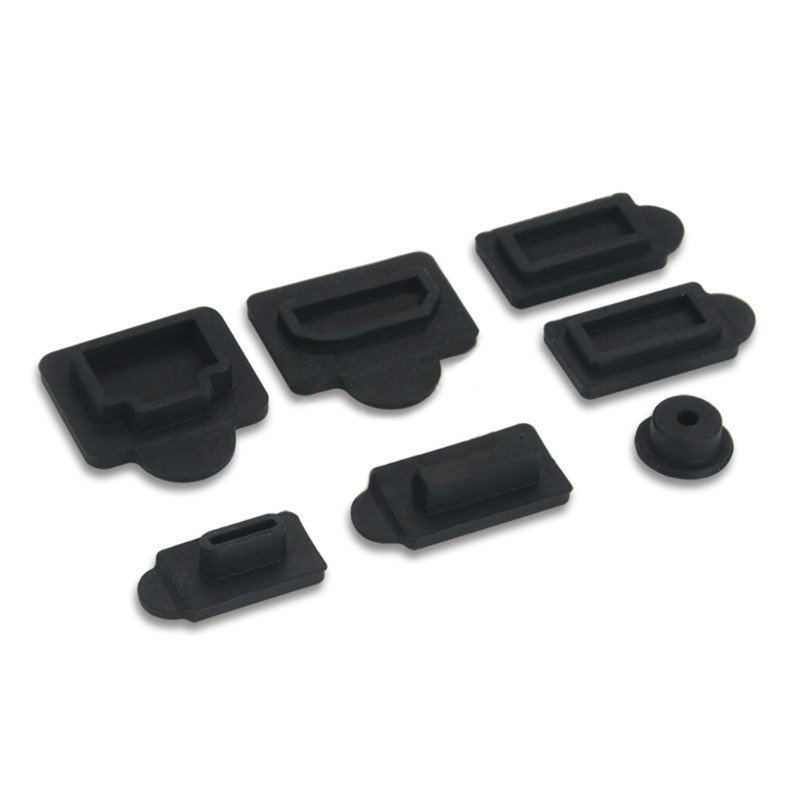 zzz 7pcs Silicone Dust Plugs Set USB HDMI Interface Anti-dust Cover Dustproof Plugs for PS5 Game Console