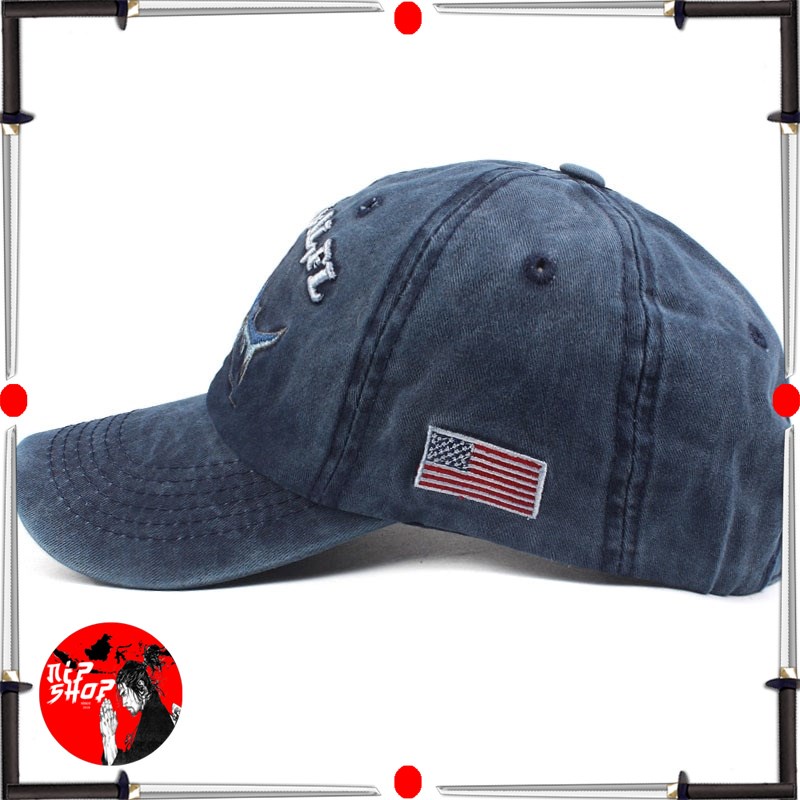 Topi Baseball Cap Snapback Model Shark Original FL - P1 - Navy Blue