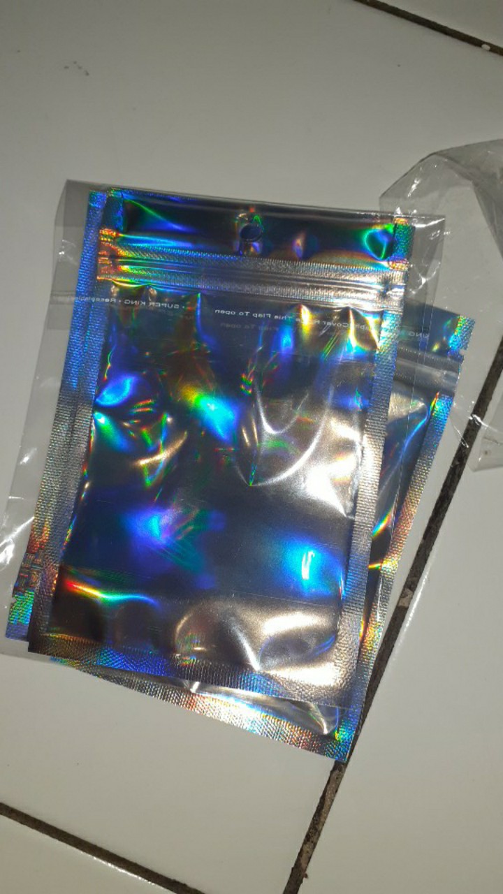 Hologram Ziplock/ziplock Alumunium Foil/pouch Zip Lock Hologram Packing/holographic Ziplock Laser