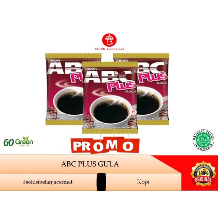 

LEBIH Hemat!! ABC Kopi Plus Gula 2 Renceng- 18gram x 20 Sachet Khian