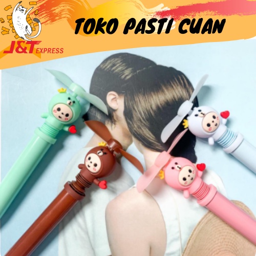 

pulpen tinta hitam dengan kipas elektrik atk fancy bisa COD murah