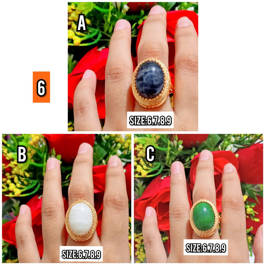 Cincin Batu Giok stainless stell (COD)